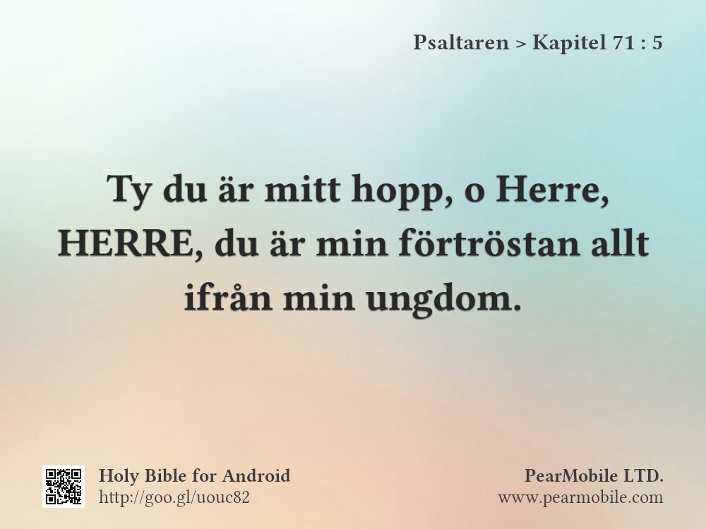 Psaltaren, Kapitel 71:5